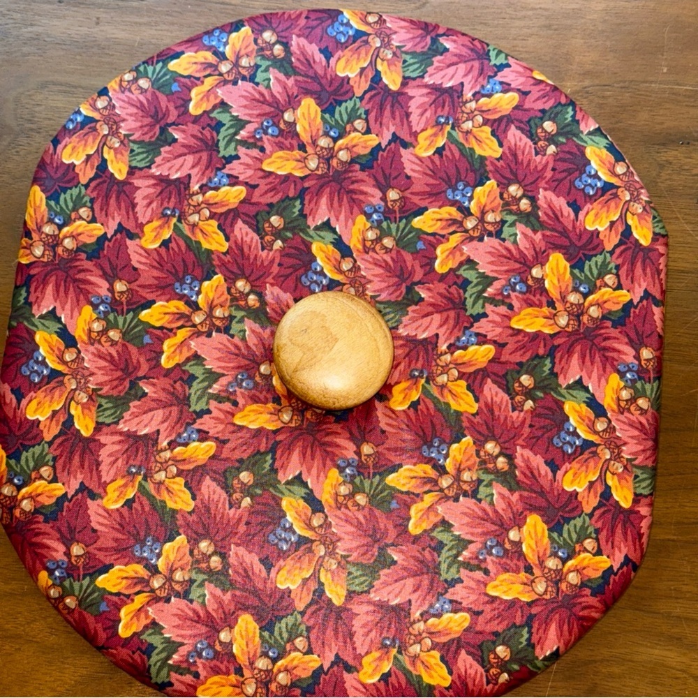 Longaberger 1995 Shades Autumn Basket of Plenty Basket Fabric Lid Fall Foliage - Picture 4 of 6